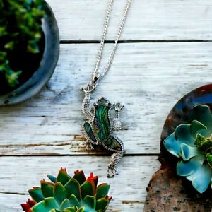 Abalone Shell Frog Pendant